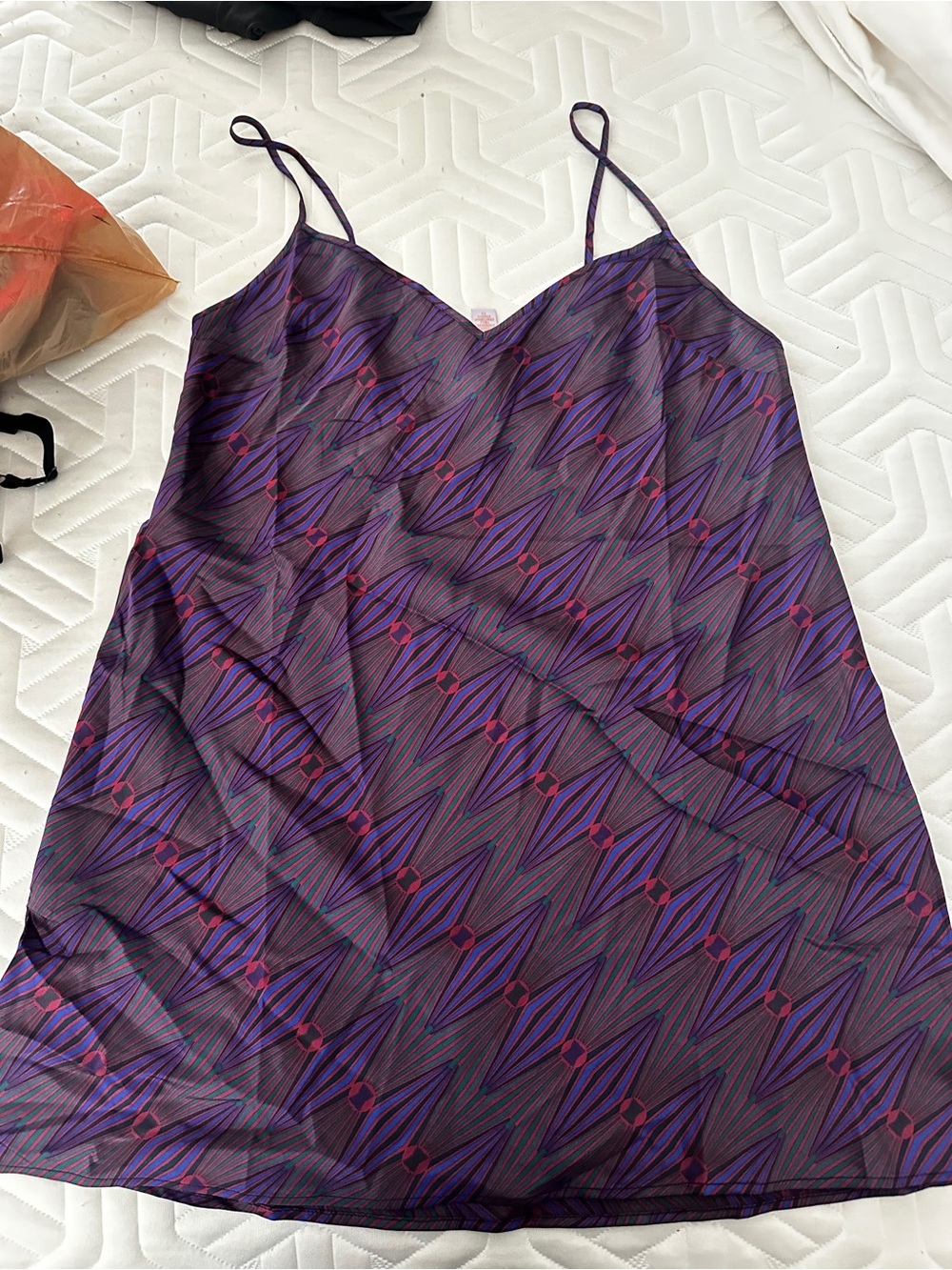 Savage X Fenty Printed Slip Chemise Nightgown Dress L NWOT